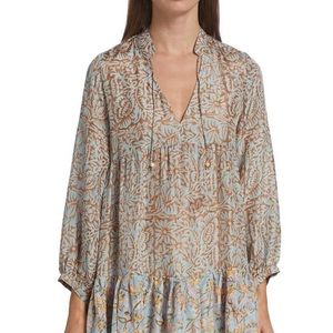 Hannah Artwear Parsons Front-Tie Silk Mini Dress